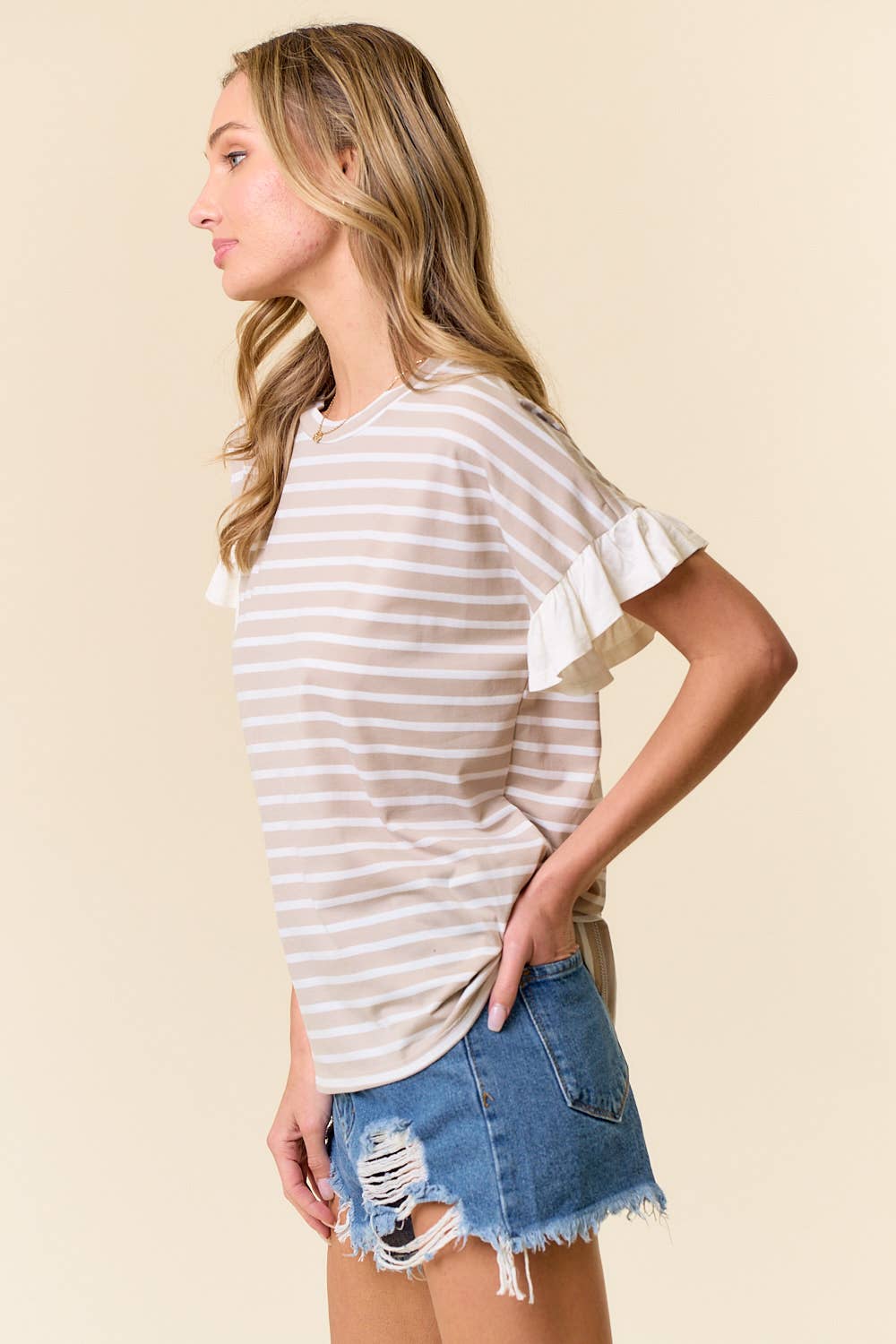 Showing my affection striped tee