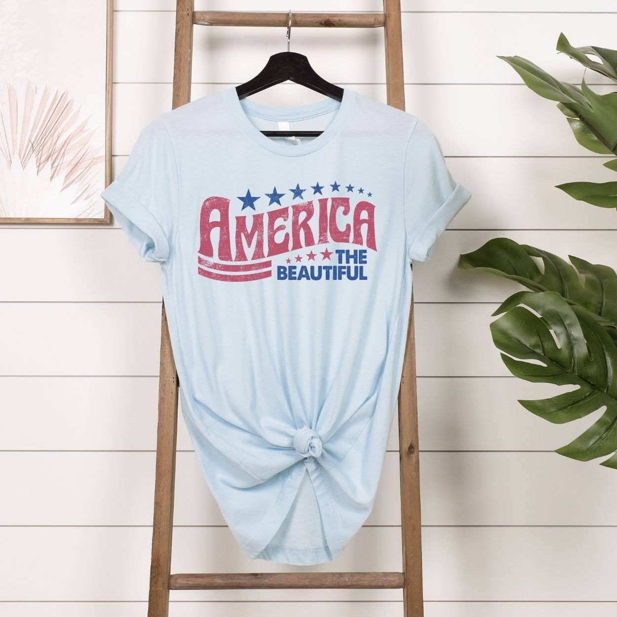America the Beautiful Light Blue Tee