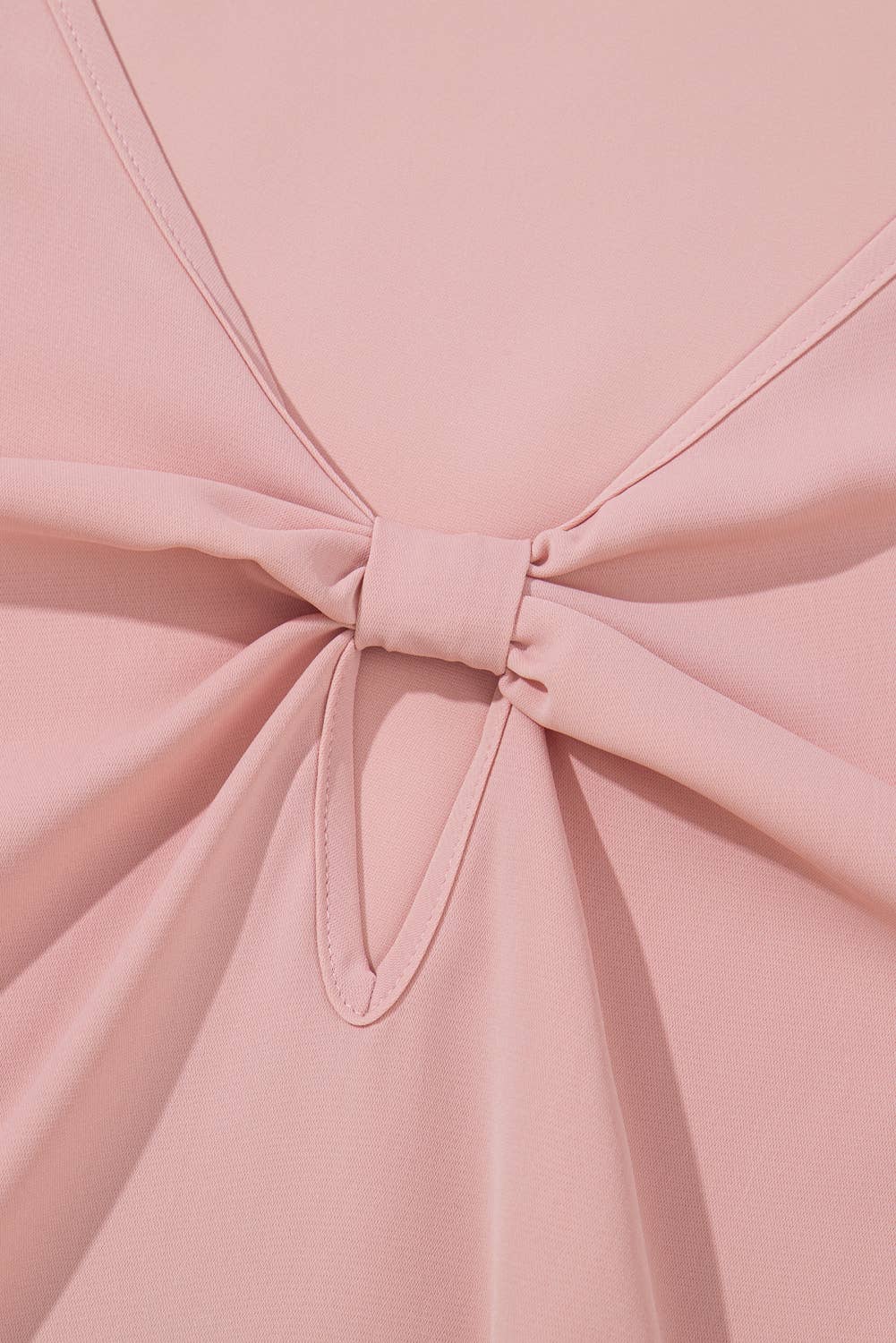 Plus Knot Keyhole Blouse