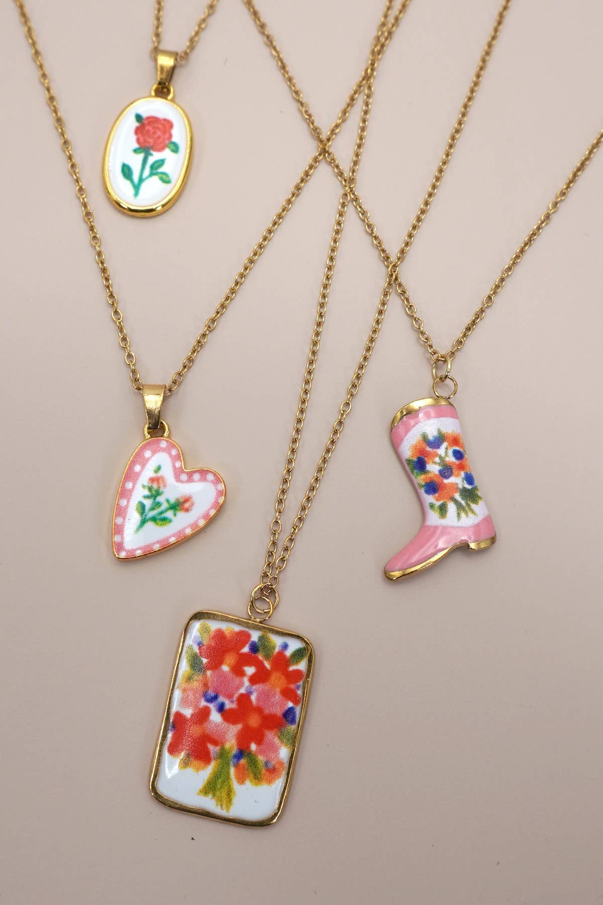 Vintage Painted Necklace
