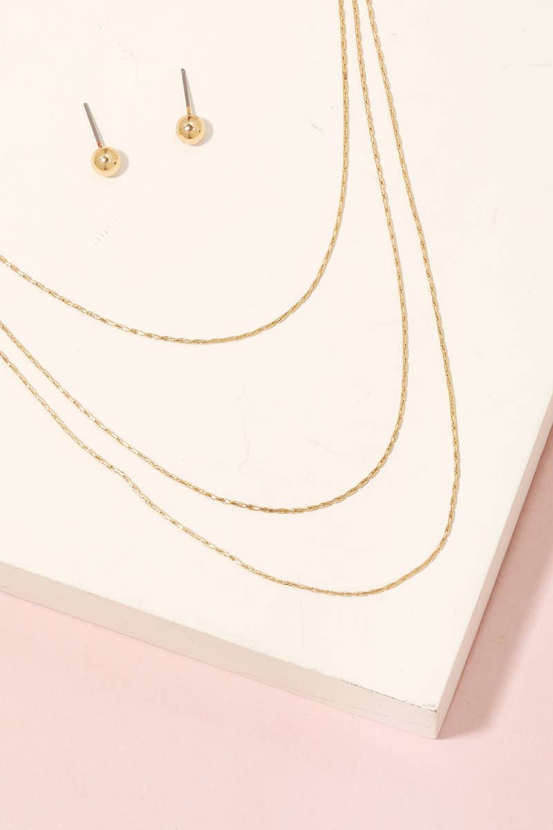 Layered Dainty Chains Necklace Set