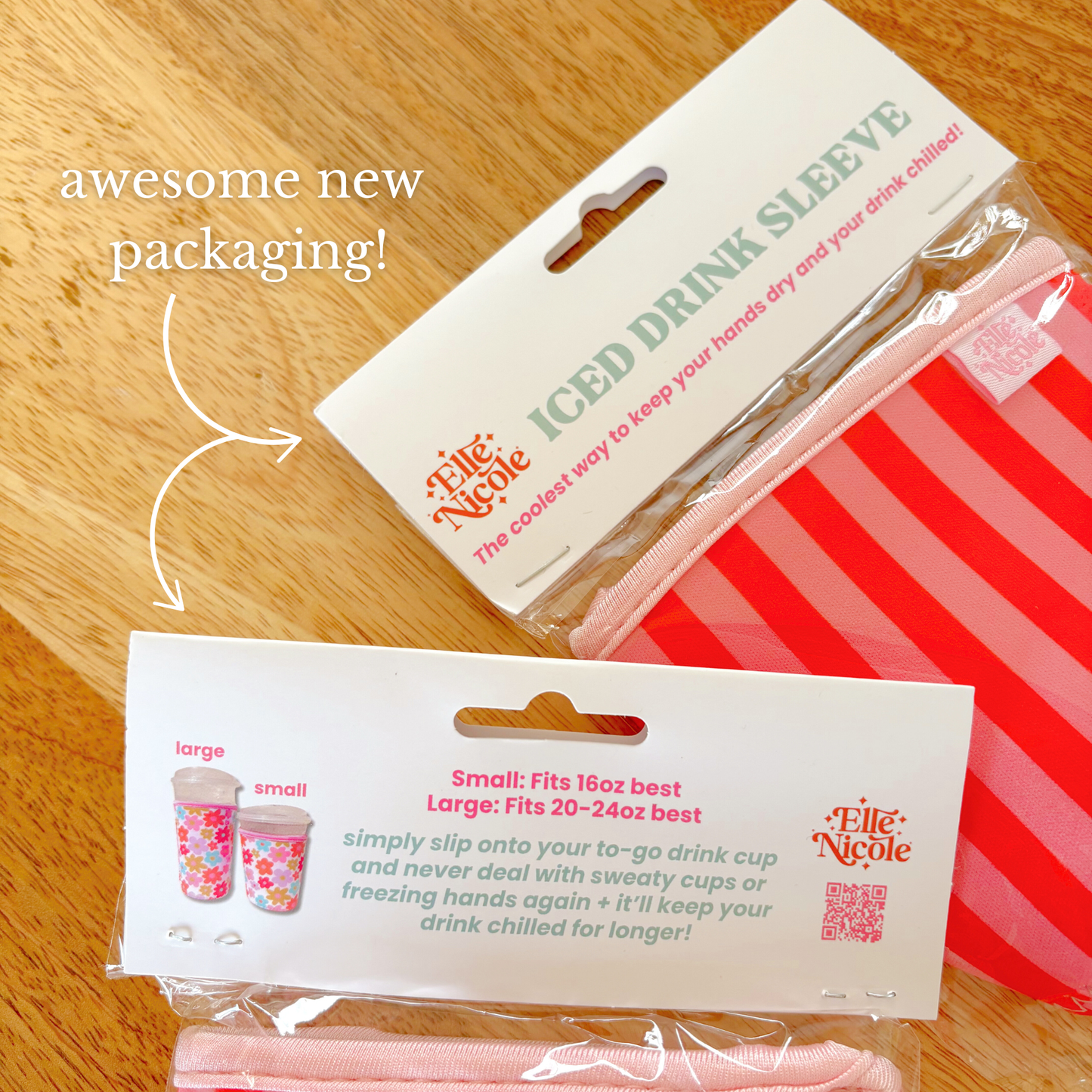 Coffee Cup Cover - Caroline's Cosmos- Iced Drink Sleeve