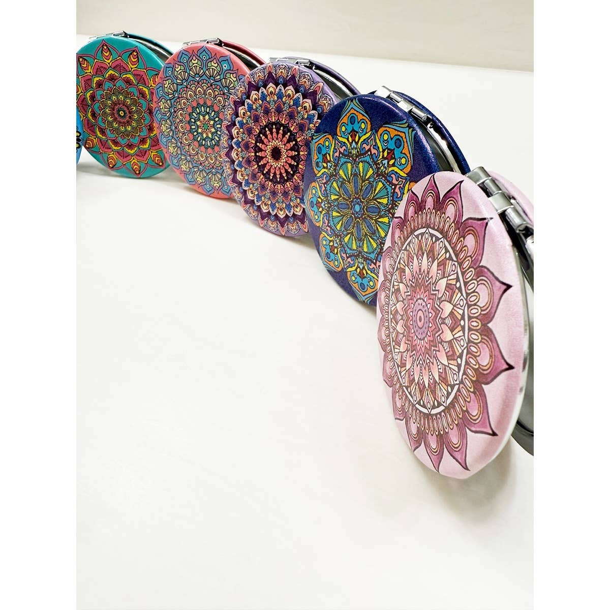 Mandala Double Sided Circle Cosmetic Mirror