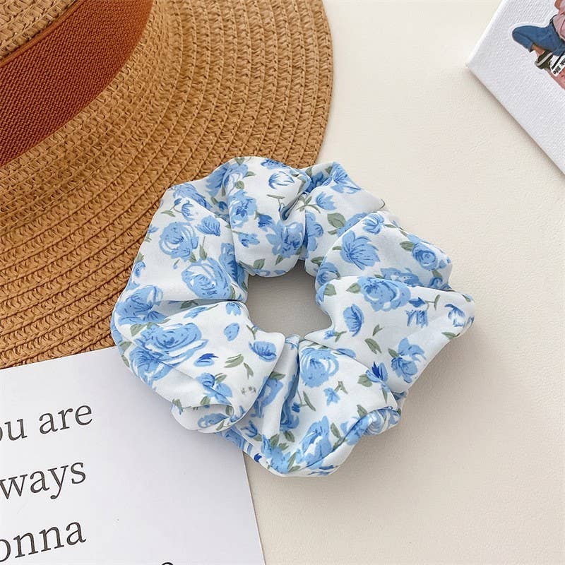 Chiffon Floral Scrunchies (set of 3)