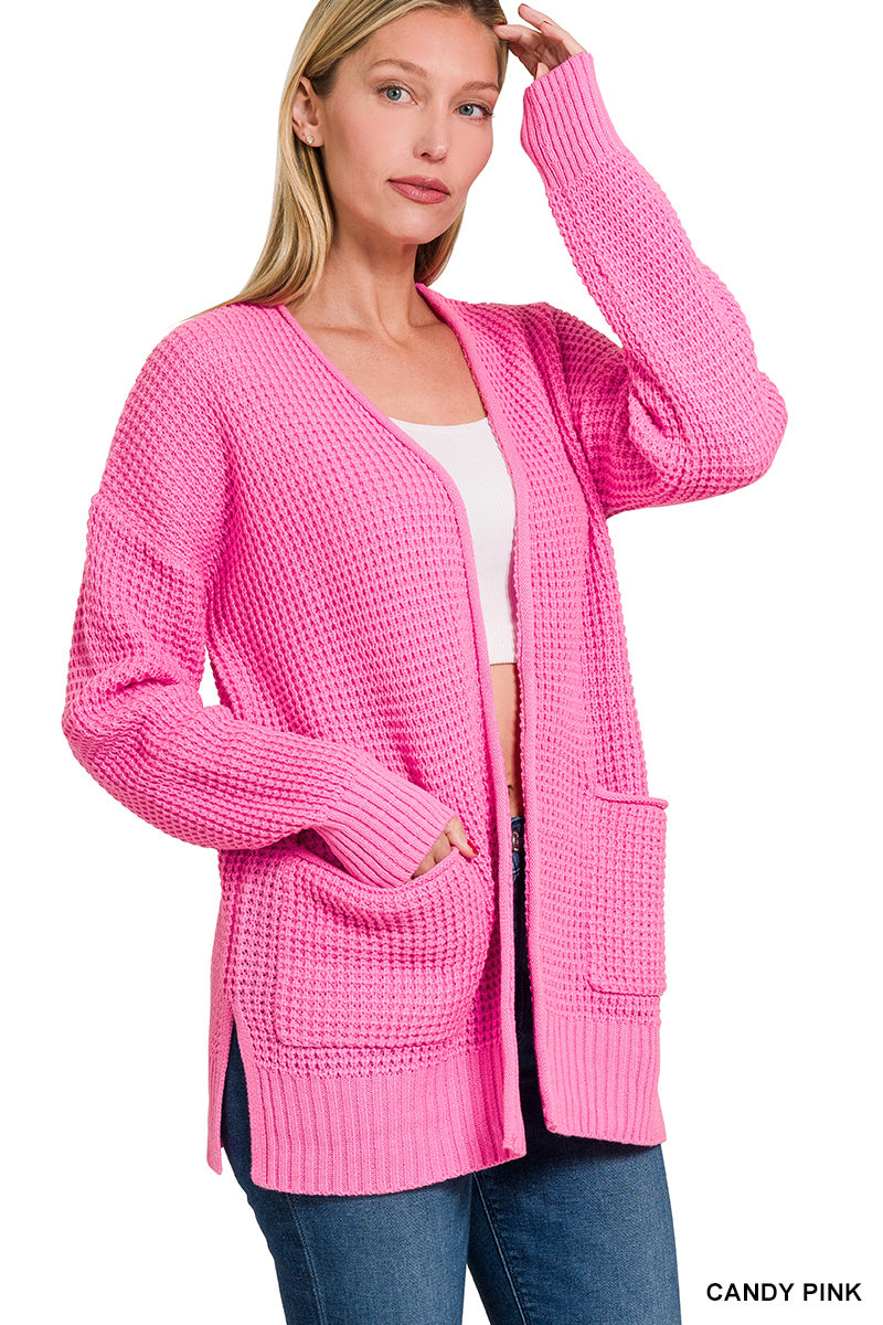 Candy pink cardigan sweater