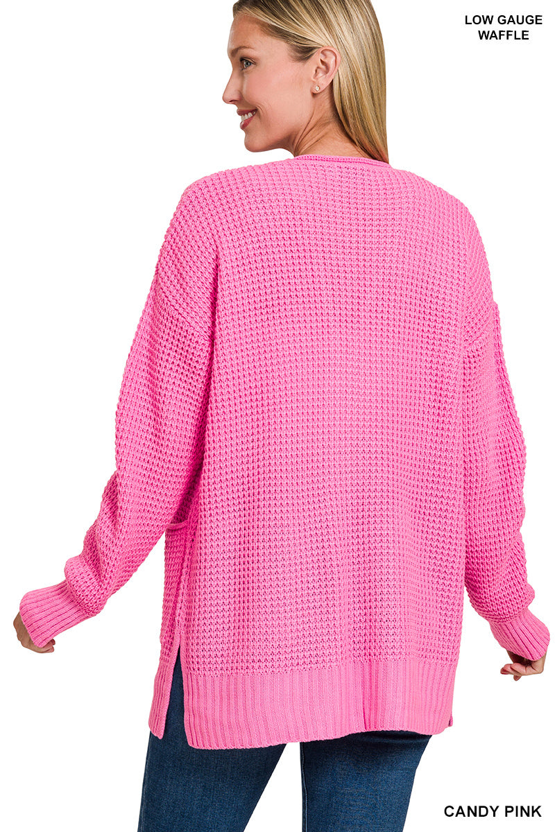 Candy pink cardigan sweater