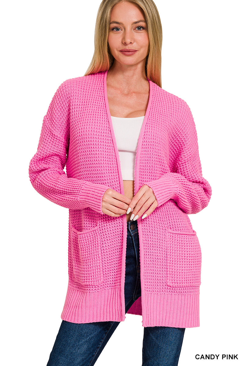 Candy pink cardigan sweater