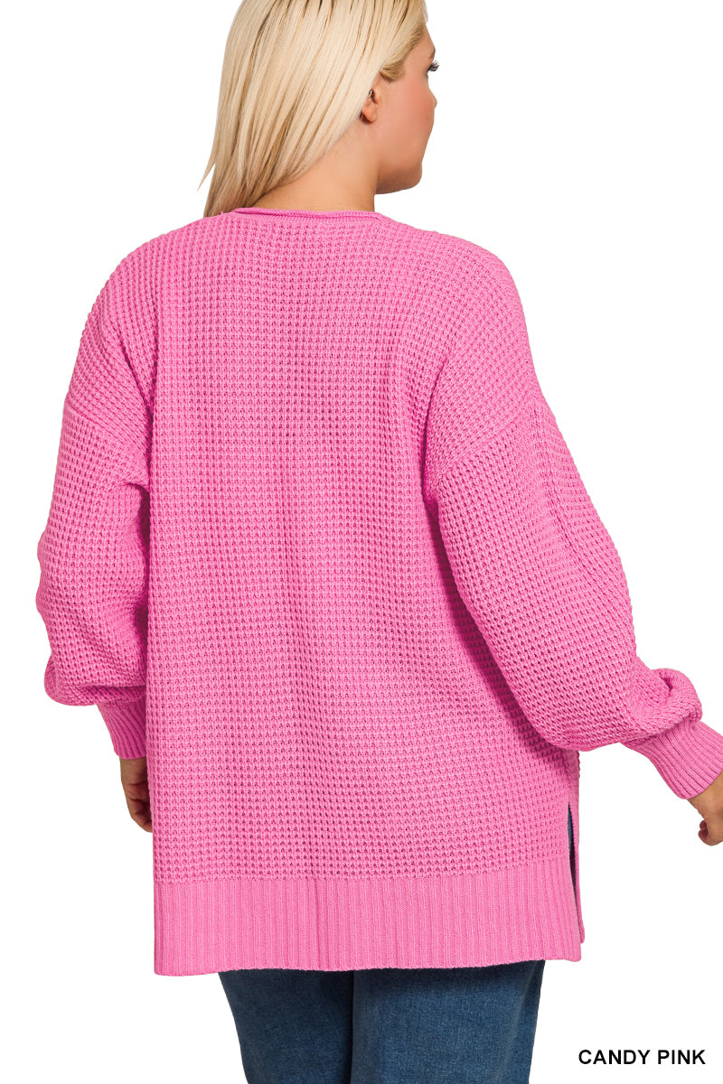 Candy pink cardigan sweater