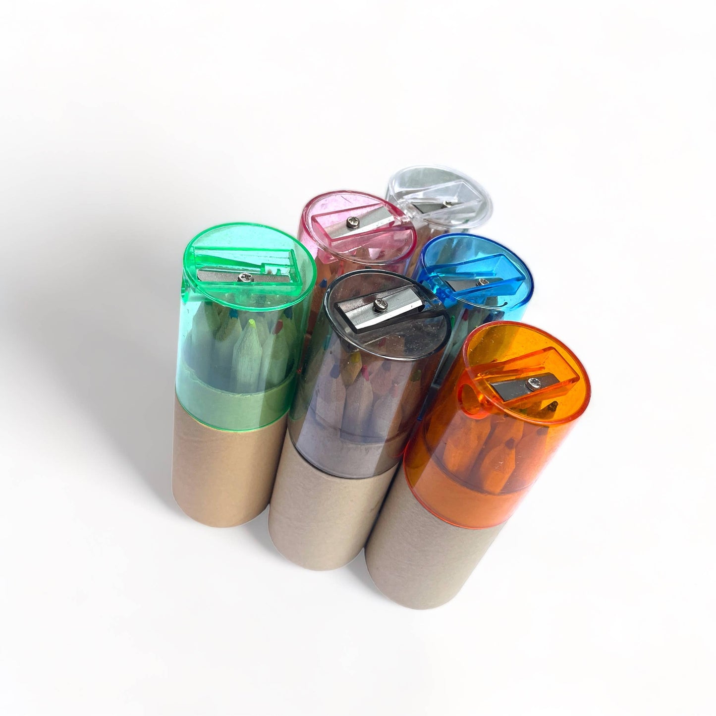 Mini Travel Compact Colored Pencils with Sharpener