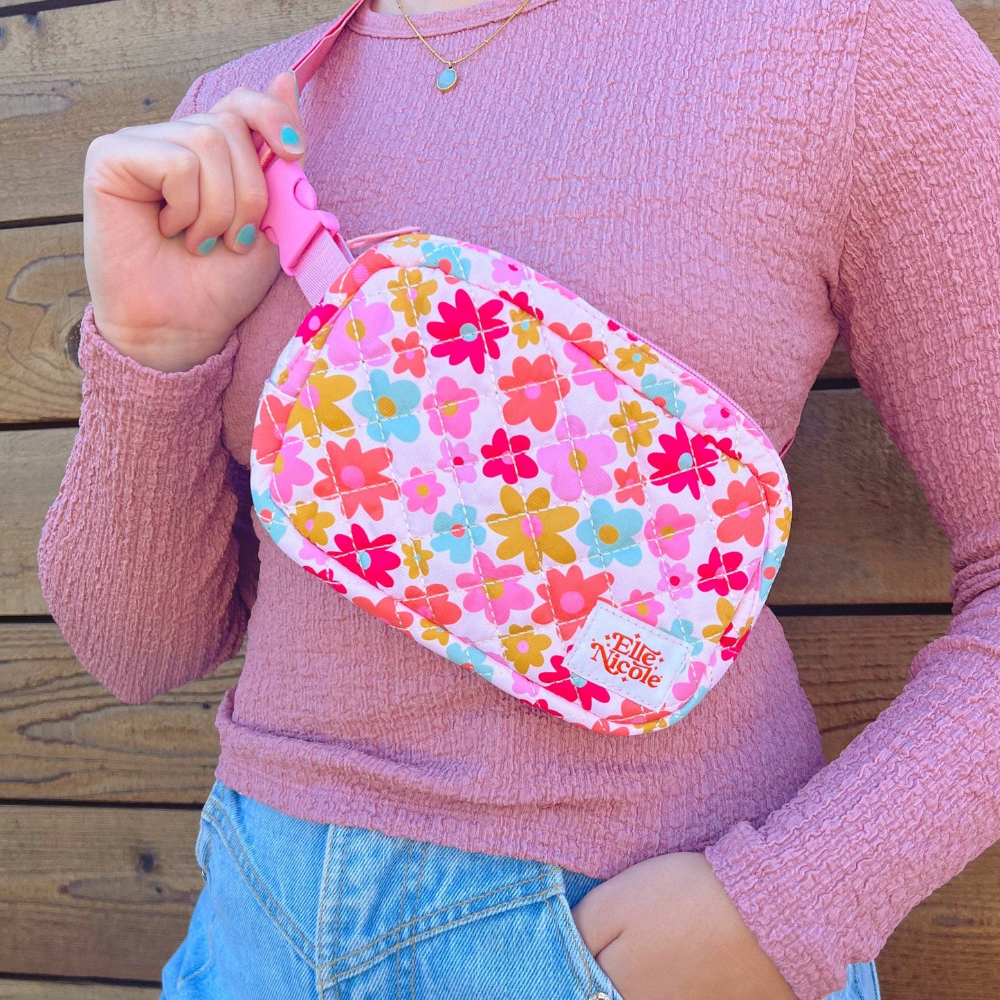 Quilted Belt Bag - Retro Florals