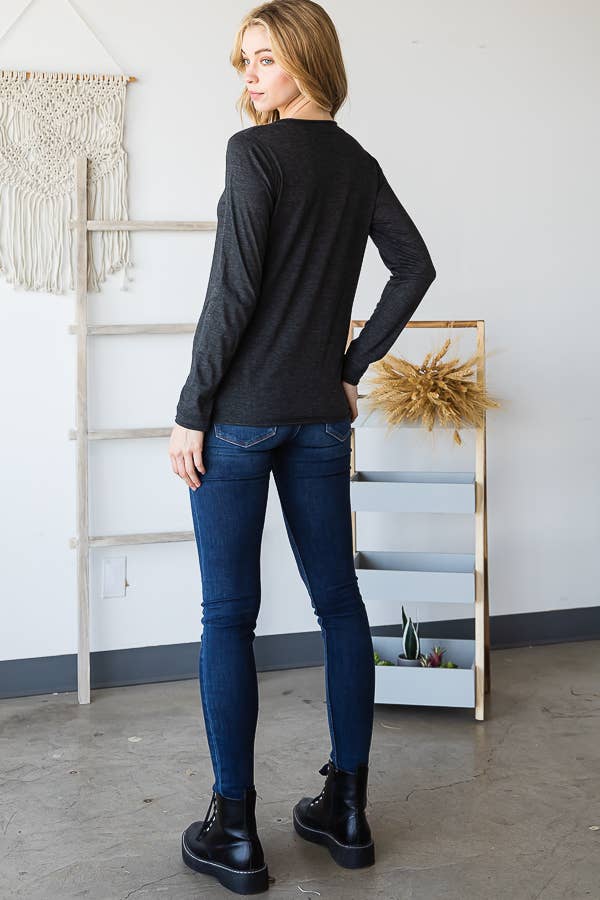 V114-1 RAW EDGE TEE