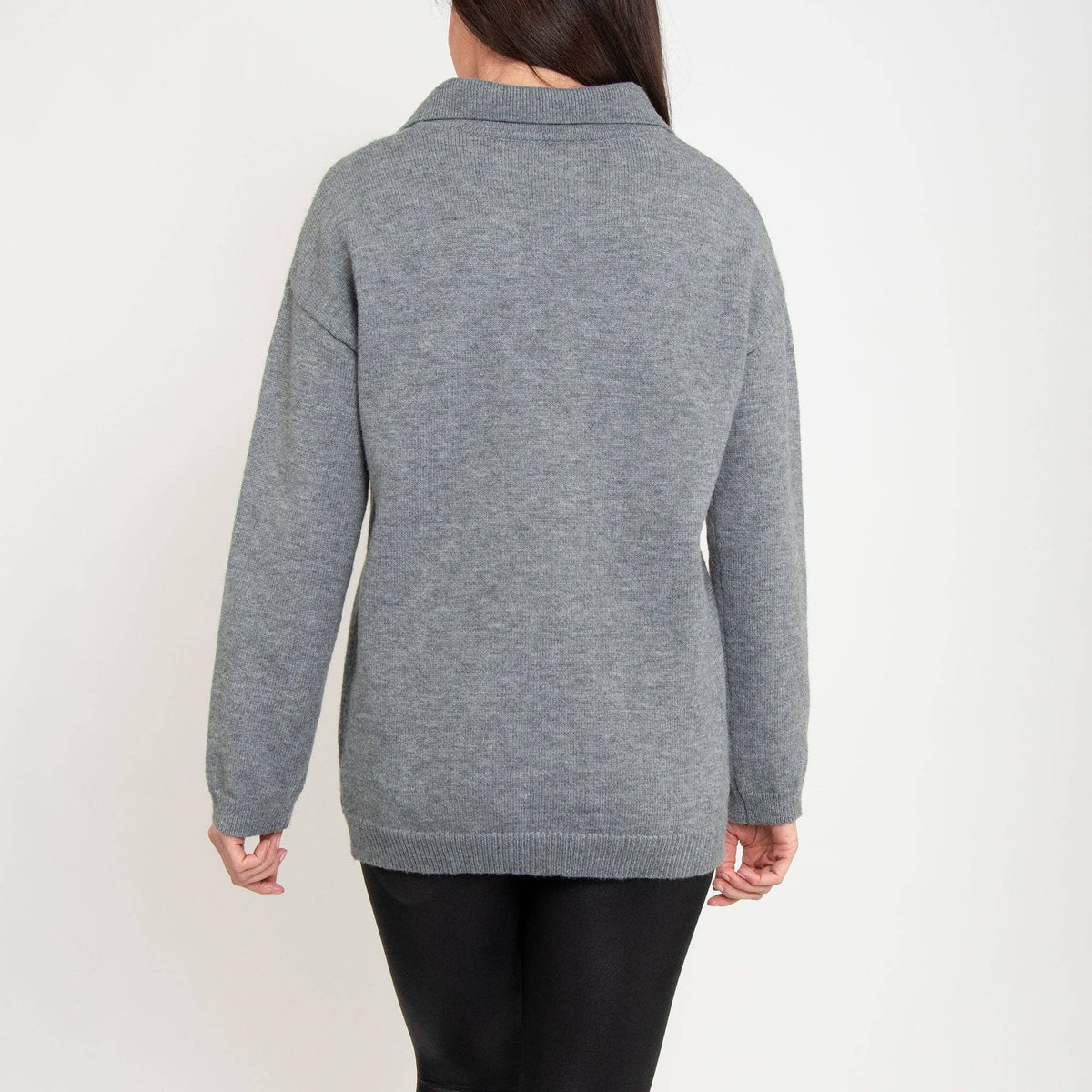 Hudson Relaxed Fit Collared Sweater