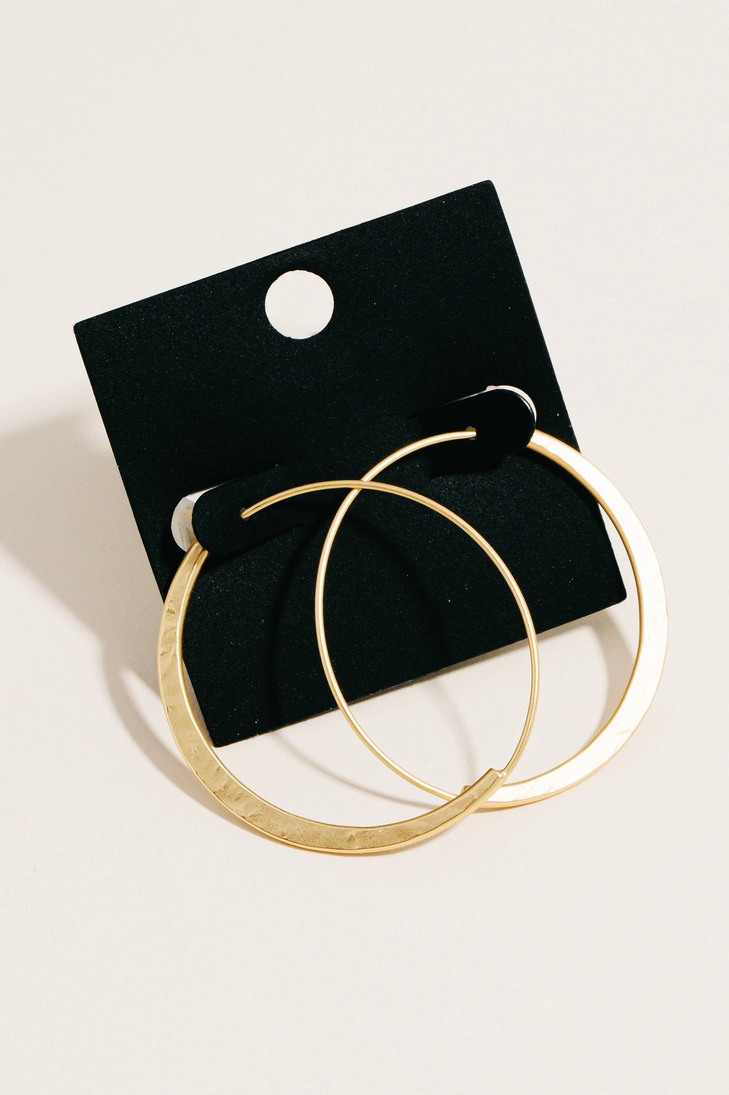 Hammered Thin Hoop Earrings