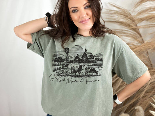 God Made A Farmer T-shirt