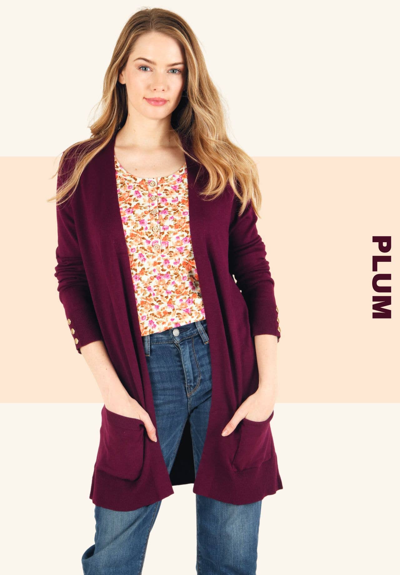 Plum cardigan