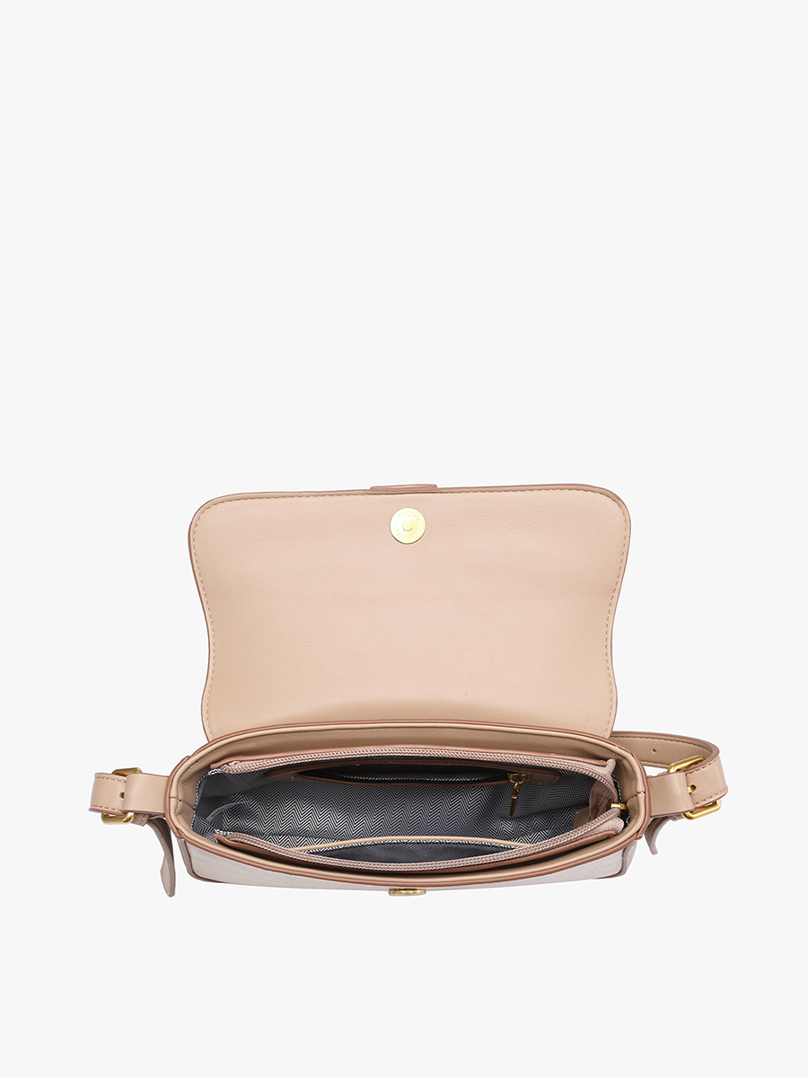 Croc-Embossed Satchel/Shoulder Bag