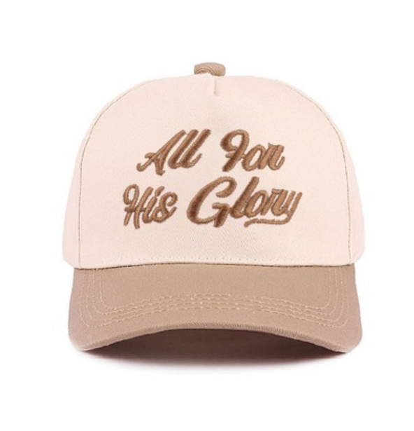 All for his glory two tone cotton hat