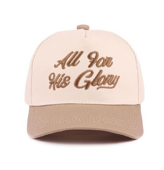 All for his glory two tone cotton hat