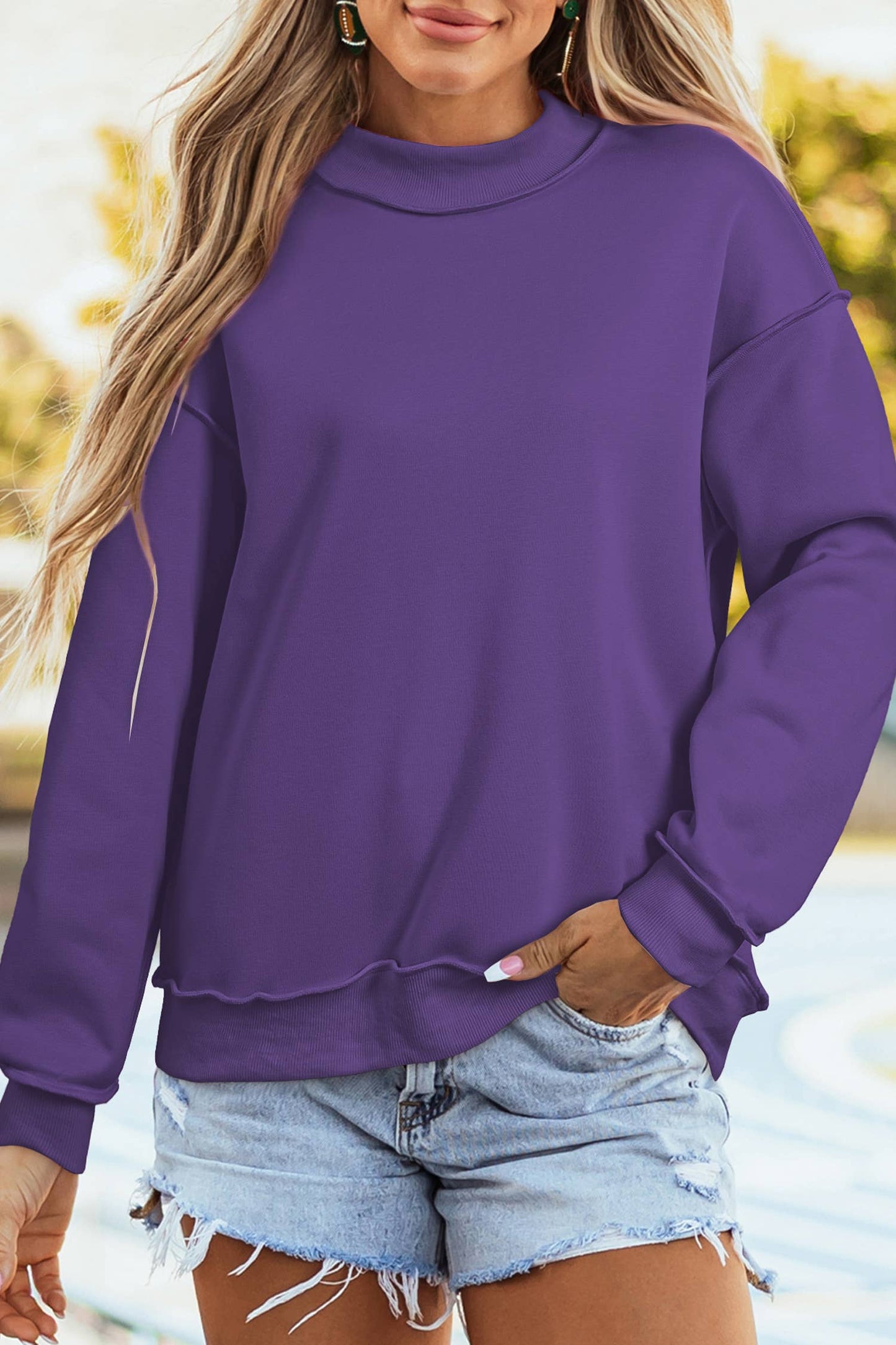Mock Neck Sweatshirt