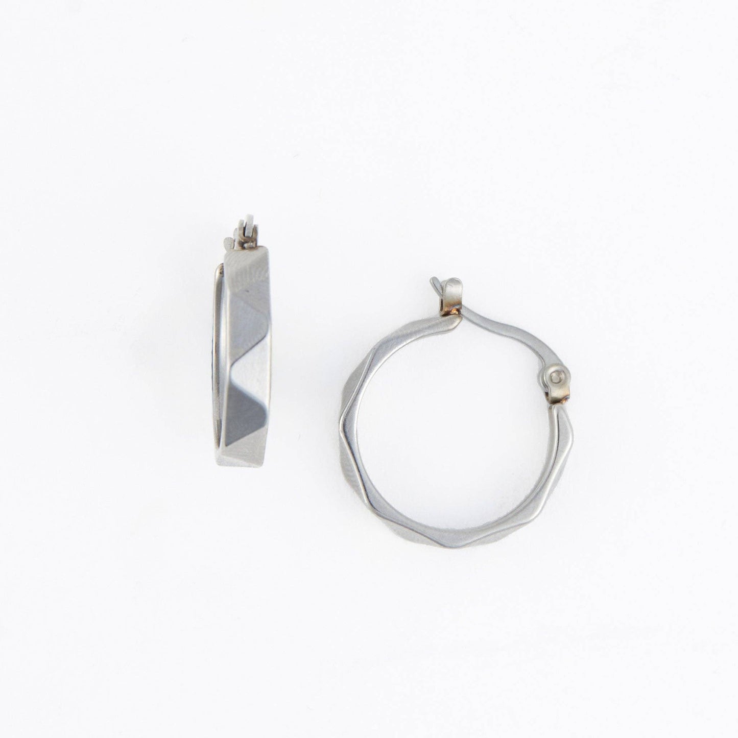 Waterproof Earrings Abstract Hoop