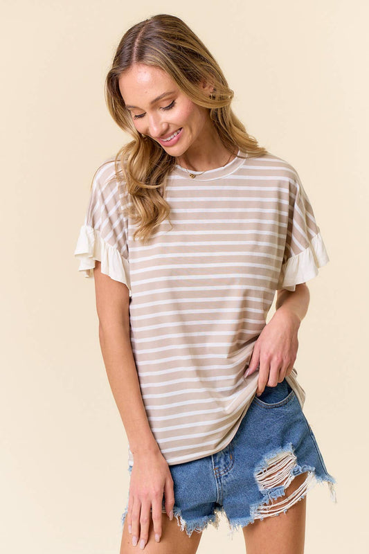 Showing my affection striped tee