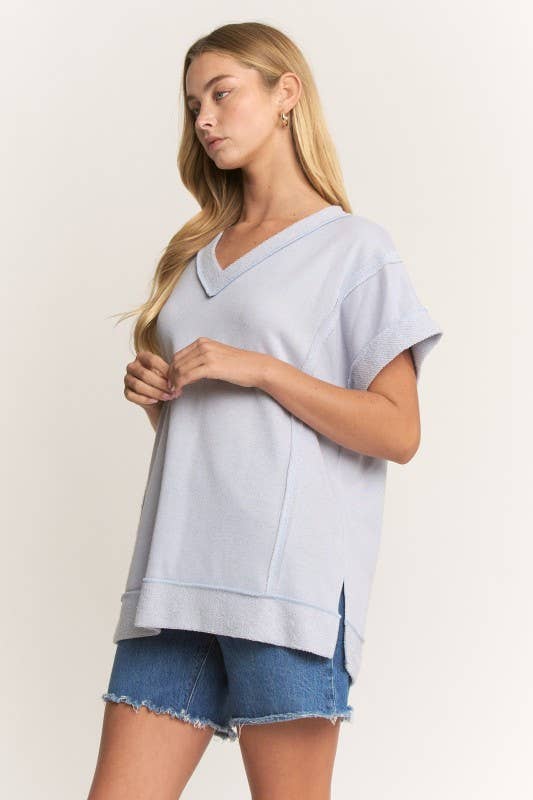 Raw Edge Detail Top
