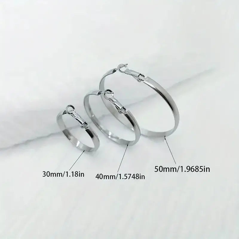 Classic Hoop Earrings in Gold Plated or Silver