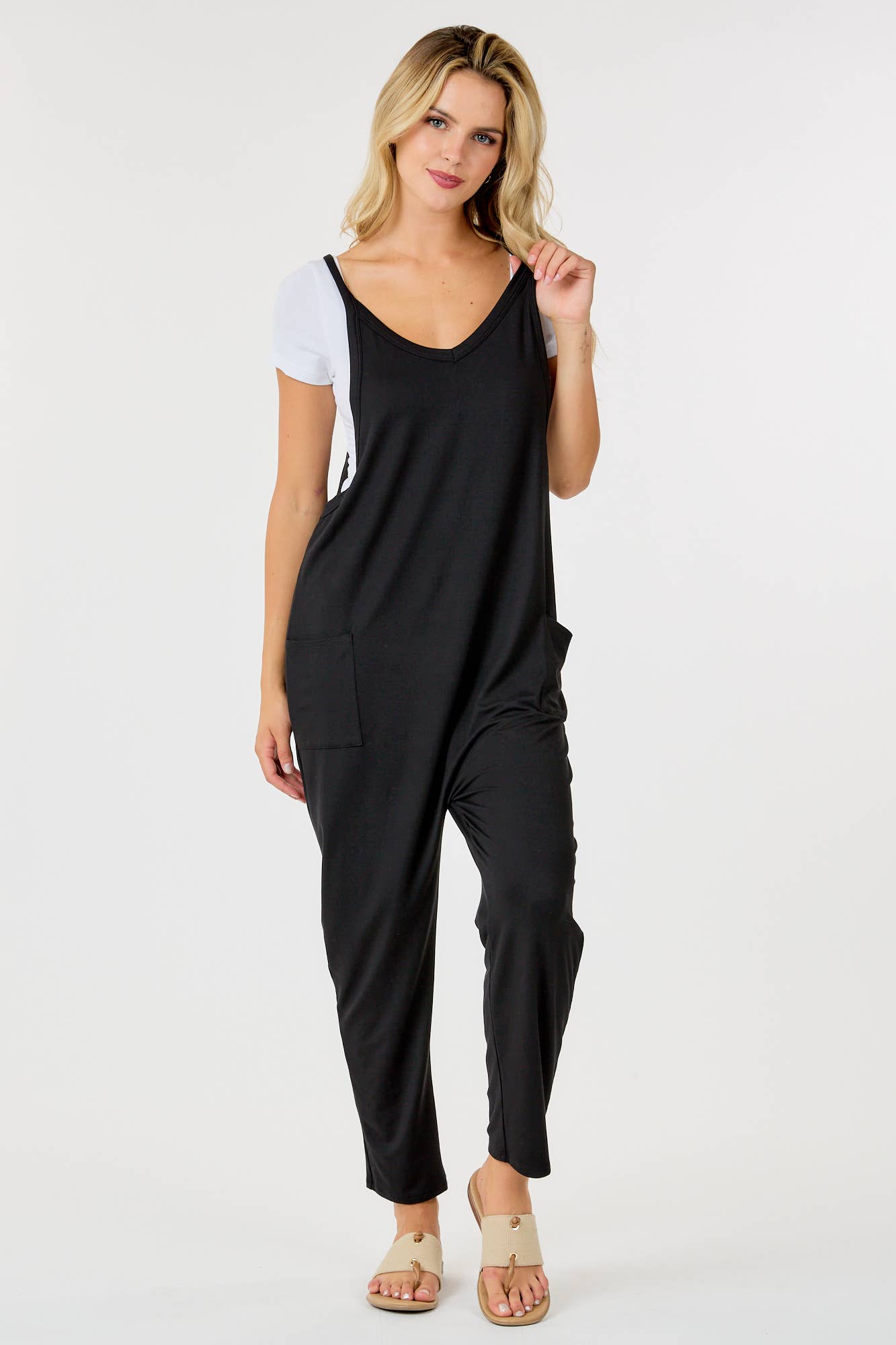 Black Sleeveless Jumpsuit