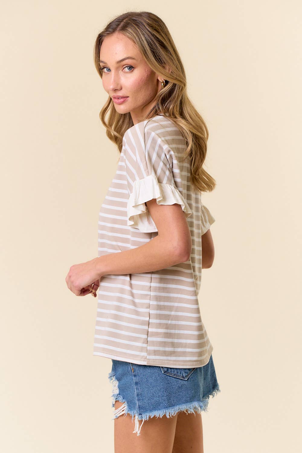 Showing my affection striped tee