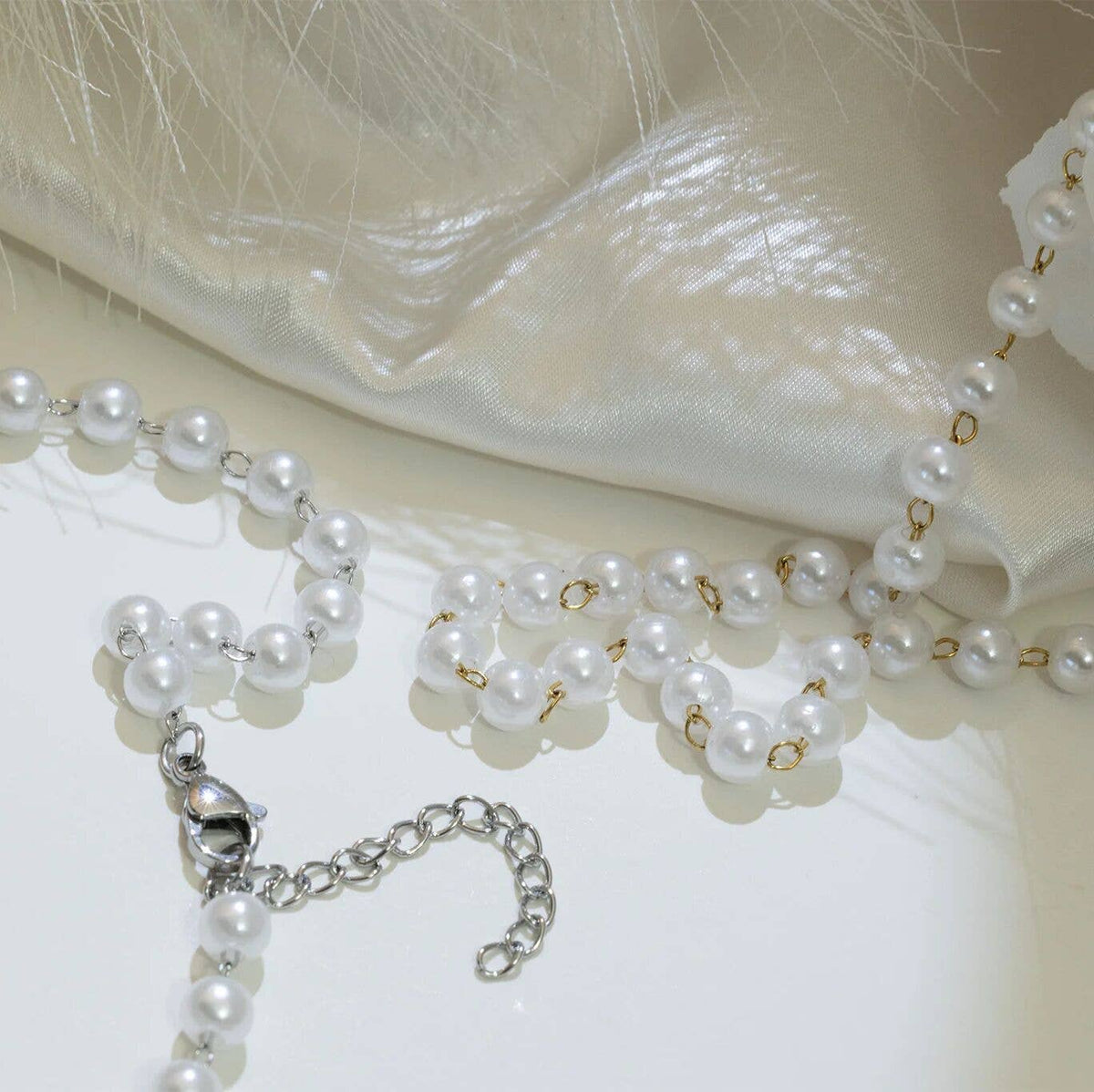 18K Gold PVD Glass Pearl