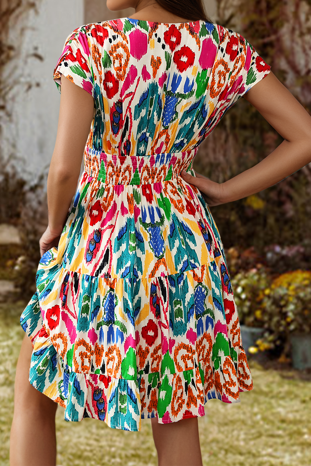 Abstract Whimsy Tier Dress