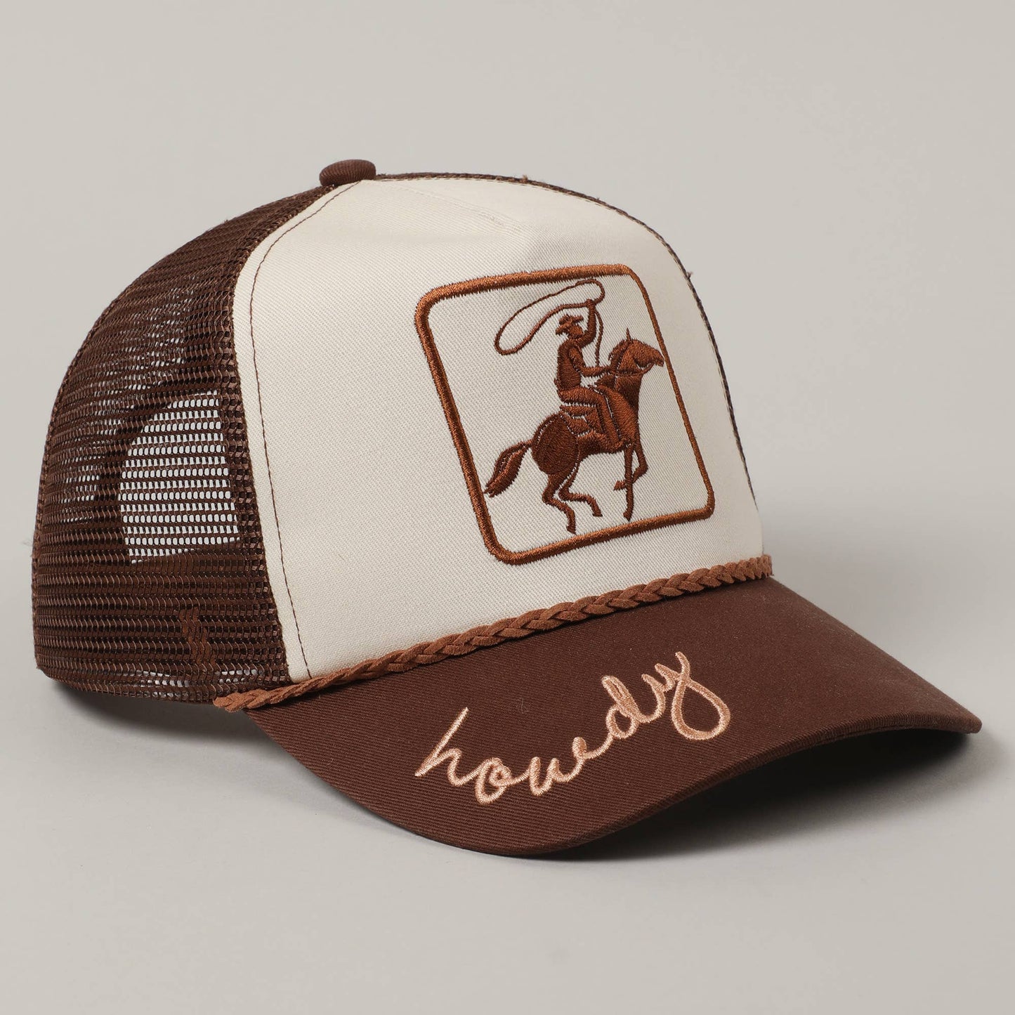 Howdy Brown Mesh Back Cap