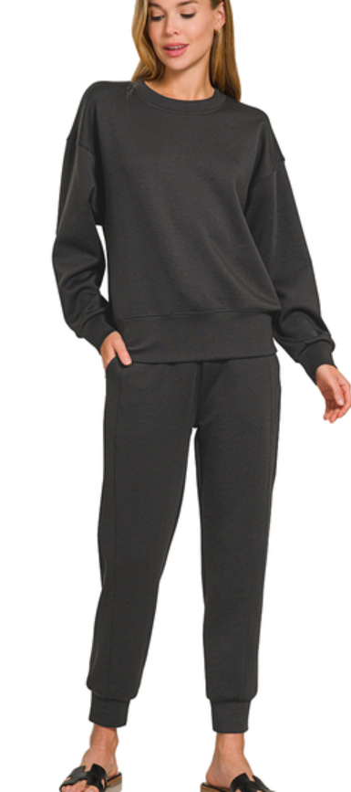 Scuba crewneck pullover & joggers set