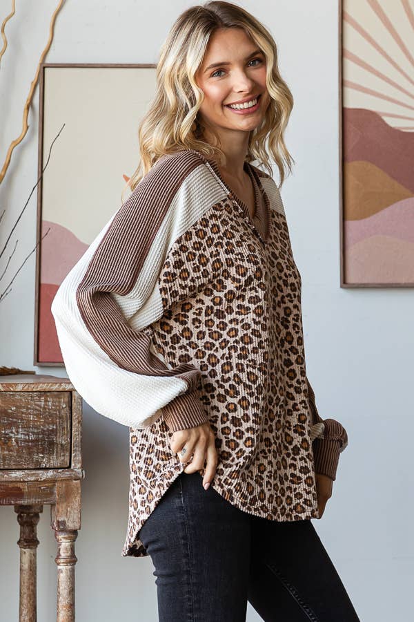 Animal Print Pullover Top