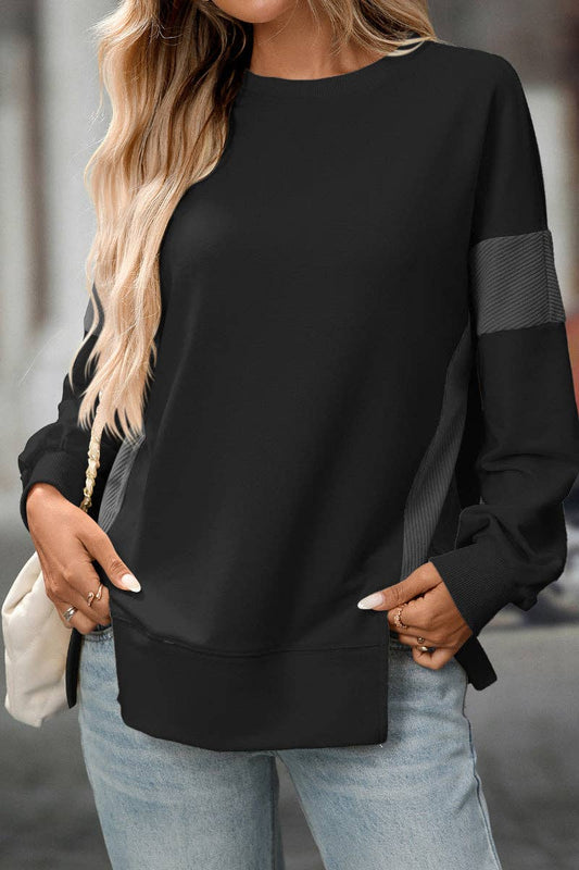 Colorblock Pullover Sweatshirt