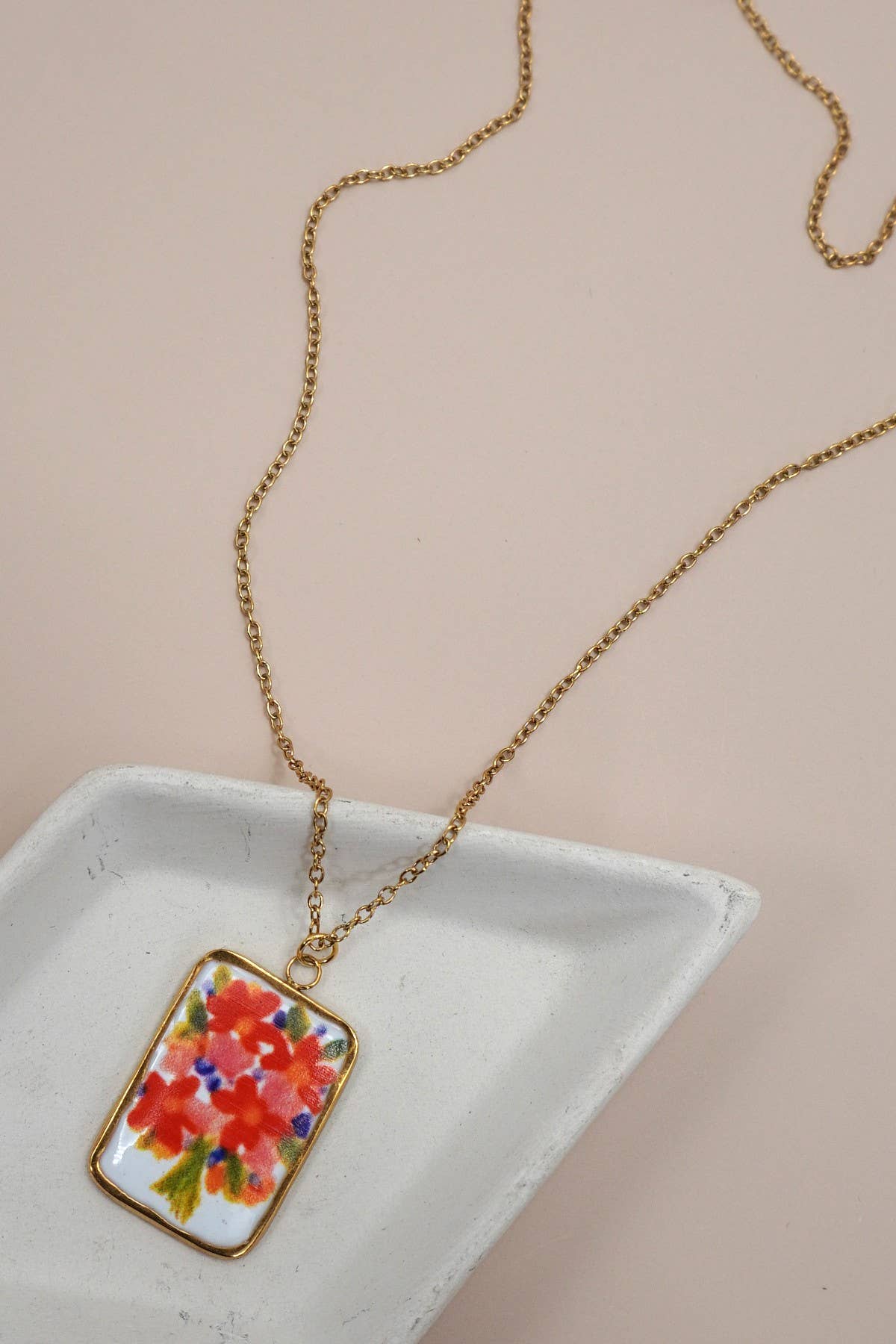Vintage Painted Necklace