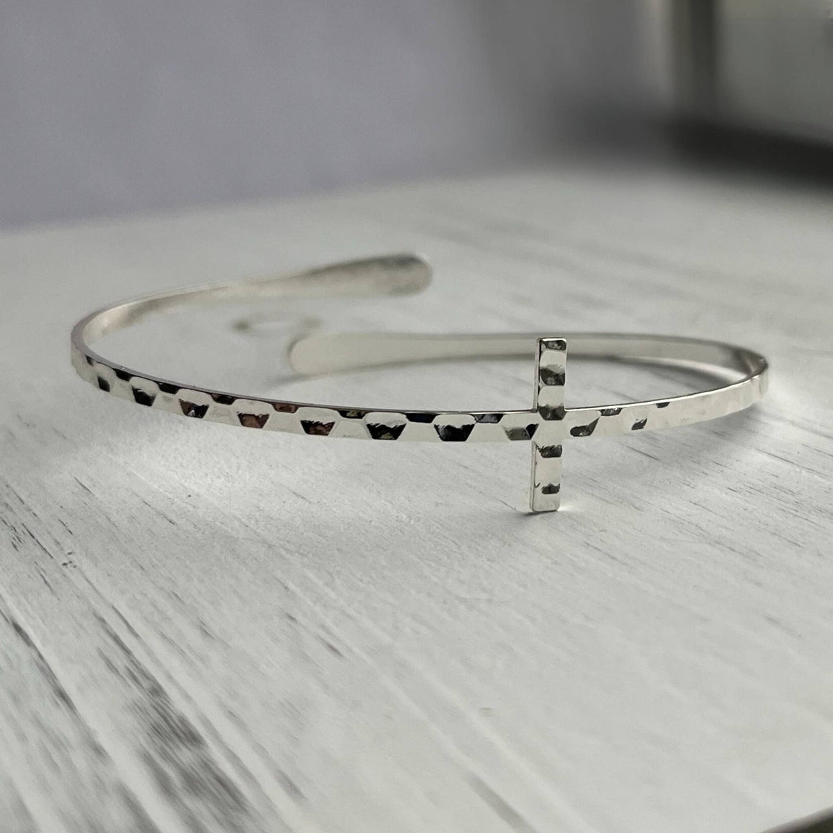 Terra Inspirational Cross Bangle Bracelet