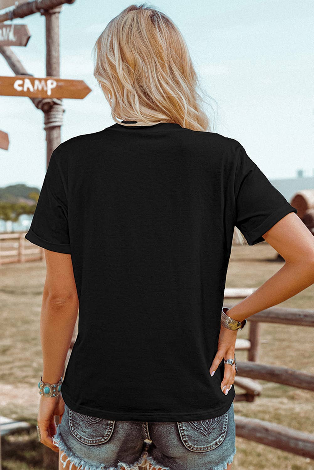 Black USA Star Graphic