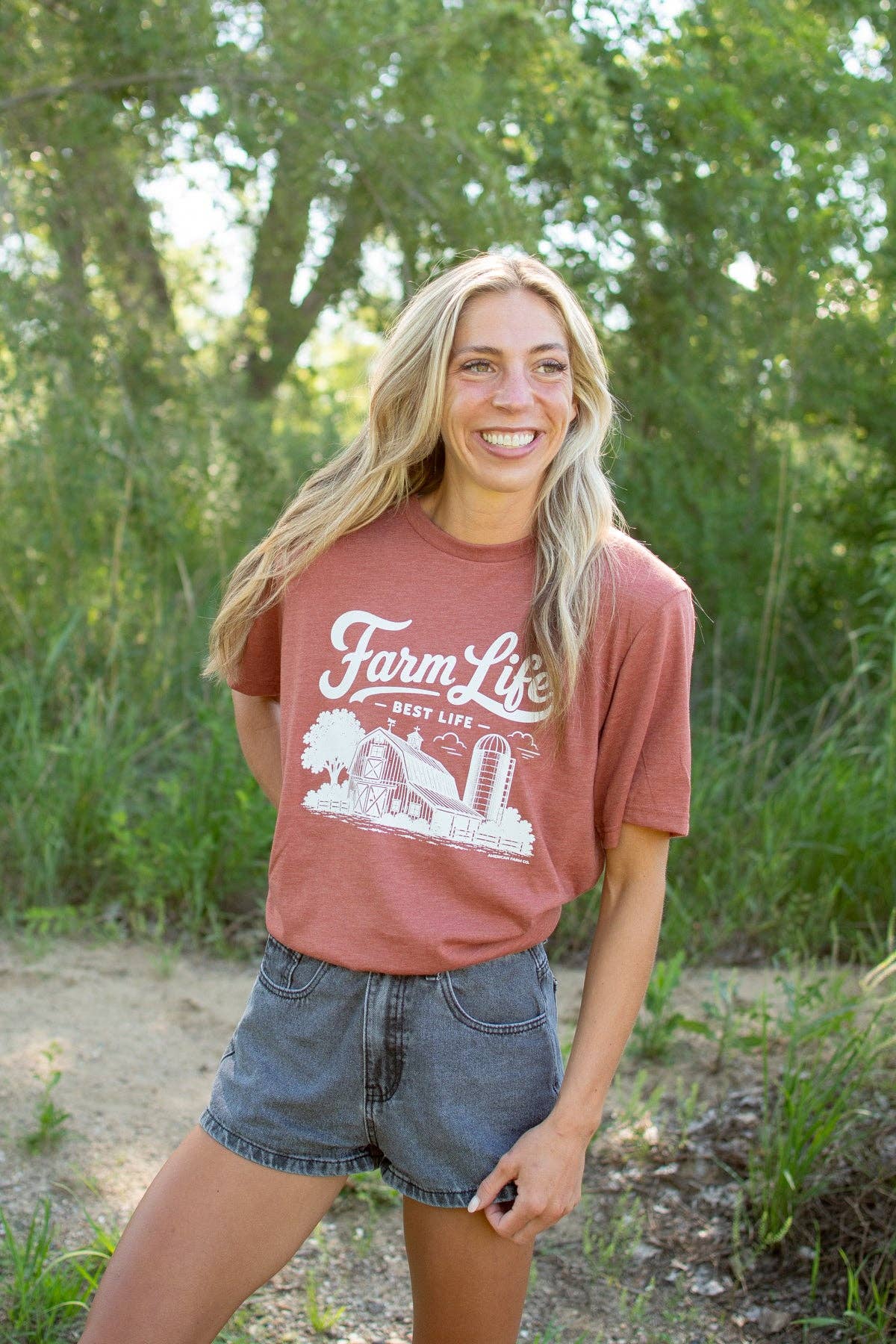 Western Fall 'Farm Life - Best Life' Graphic T-Shirt