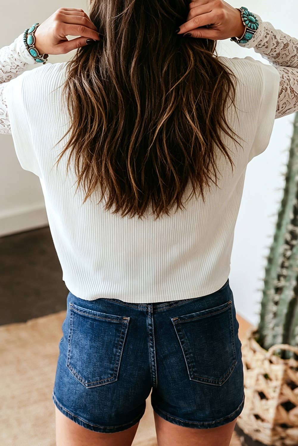 Mock Neck Ribbed Knit Sweater