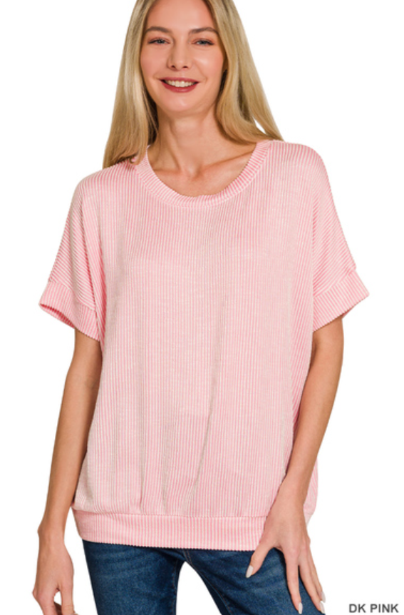 Corded ribbed top