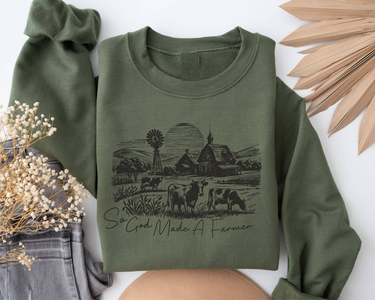 God Made A Farmer Sweatshirt