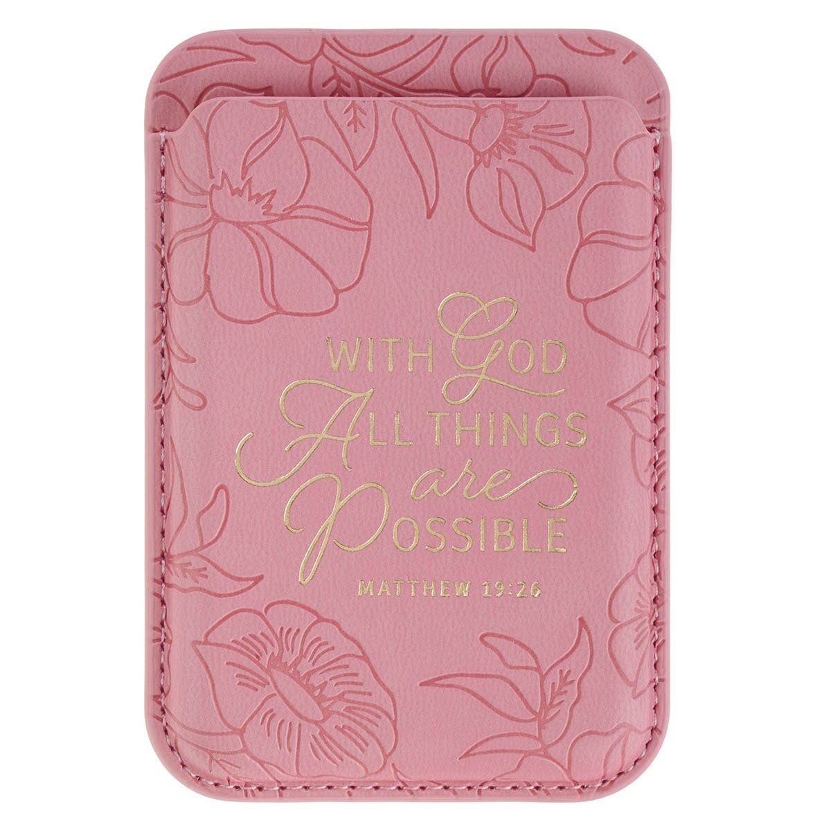 Phone Wallet Magnetic With God All Things Matt. 19:26