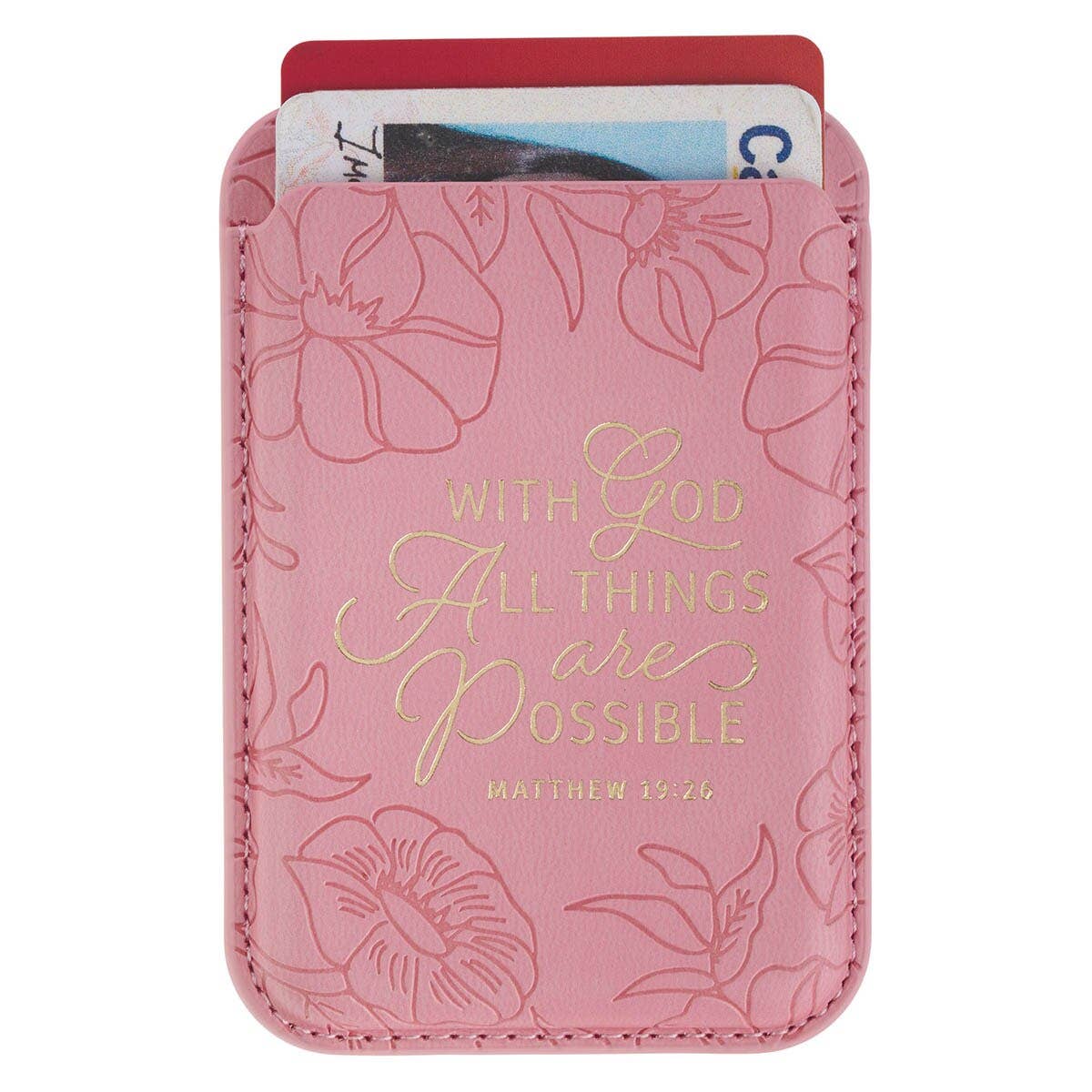 Phone Wallet Magnetic With God All Things Matt. 19:26