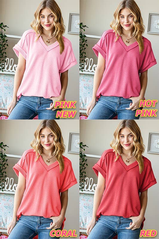 Ribbed Top Exposed Seam