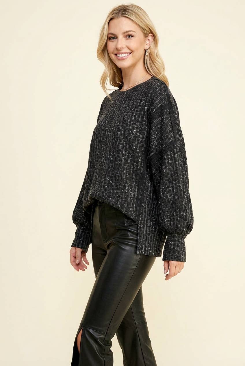 Leopard Print Oversized Top