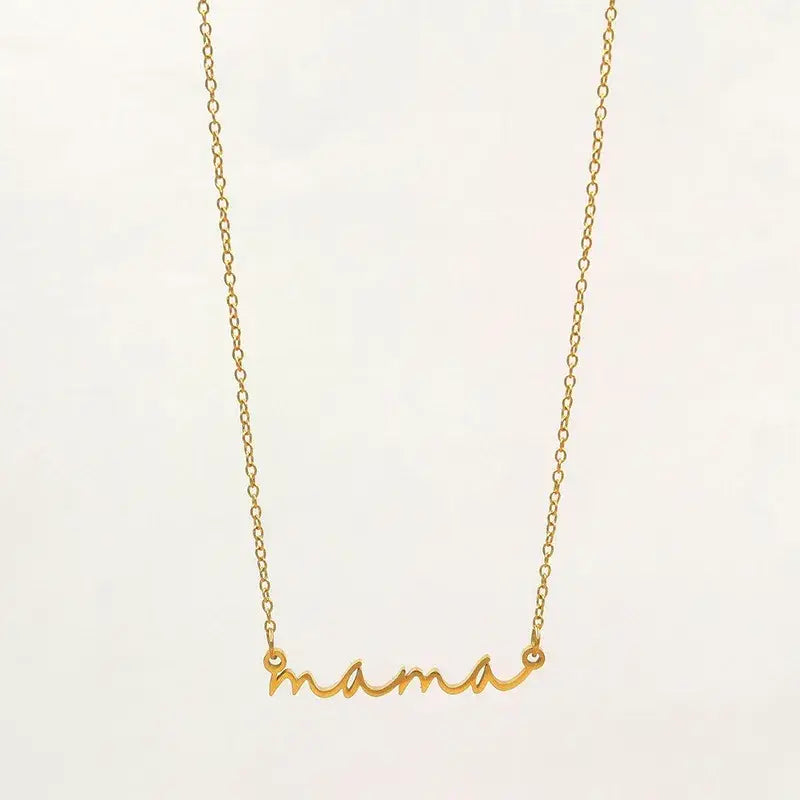 Mama script Necklace