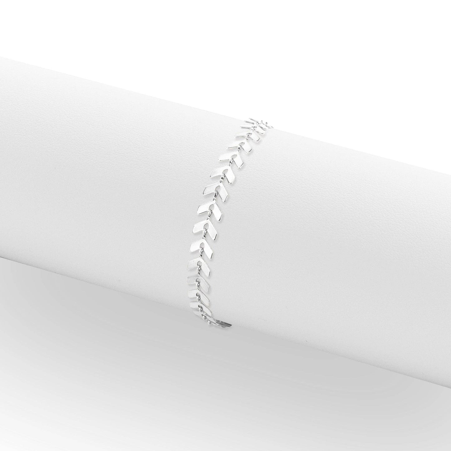 Stainless Steel Chevron Chain Bracelet