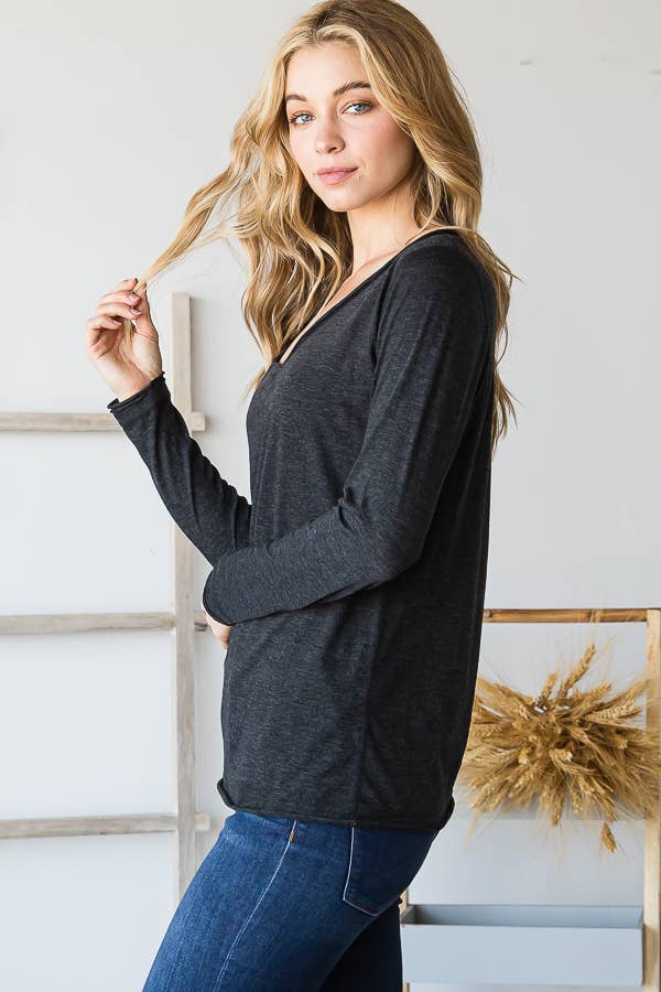 V114-1 RAW EDGE TEE