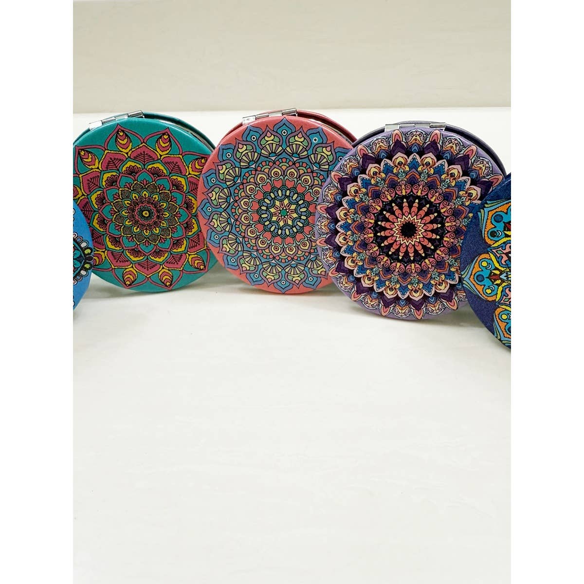 Mandala Double Sided Circle Cosmetic Mirror